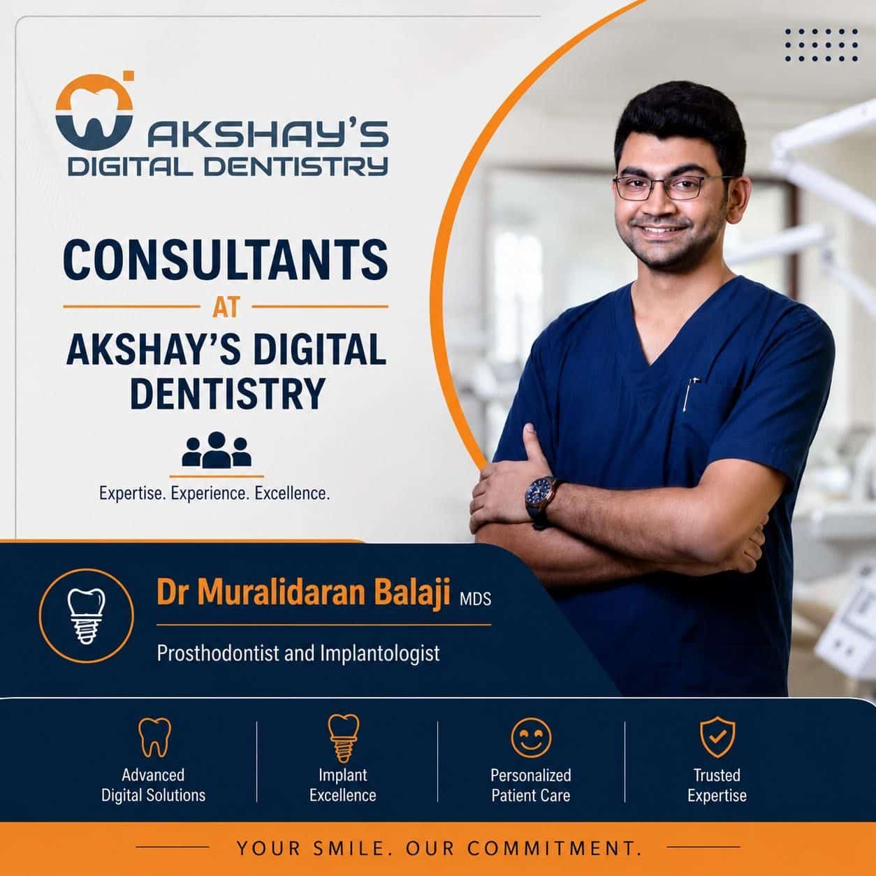 Dr. Manoharan Balaji, dental consultant at Akshay Digital Dentistry